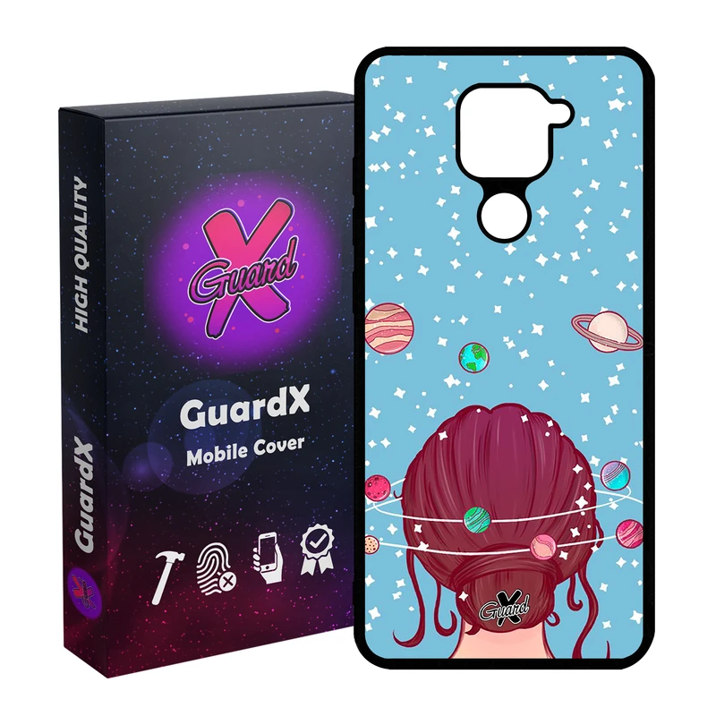 کاور گارد ایکس طرح Girl مدل Glass10211 مناسب برای گوشی موبایل شیائومی Redmi Note 9