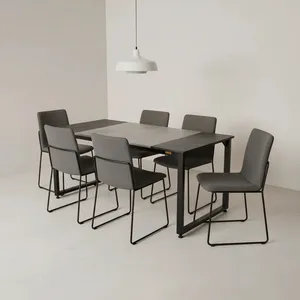 میز ناهارخوری شش نفره دیزم مدل مونتاژی LNC_asm_150×80_Tri_BAGR