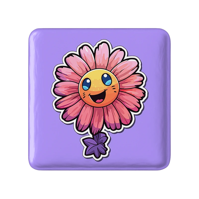 پیکسل خندالو طرح گل و گیاه مدل مربعی کد 36648