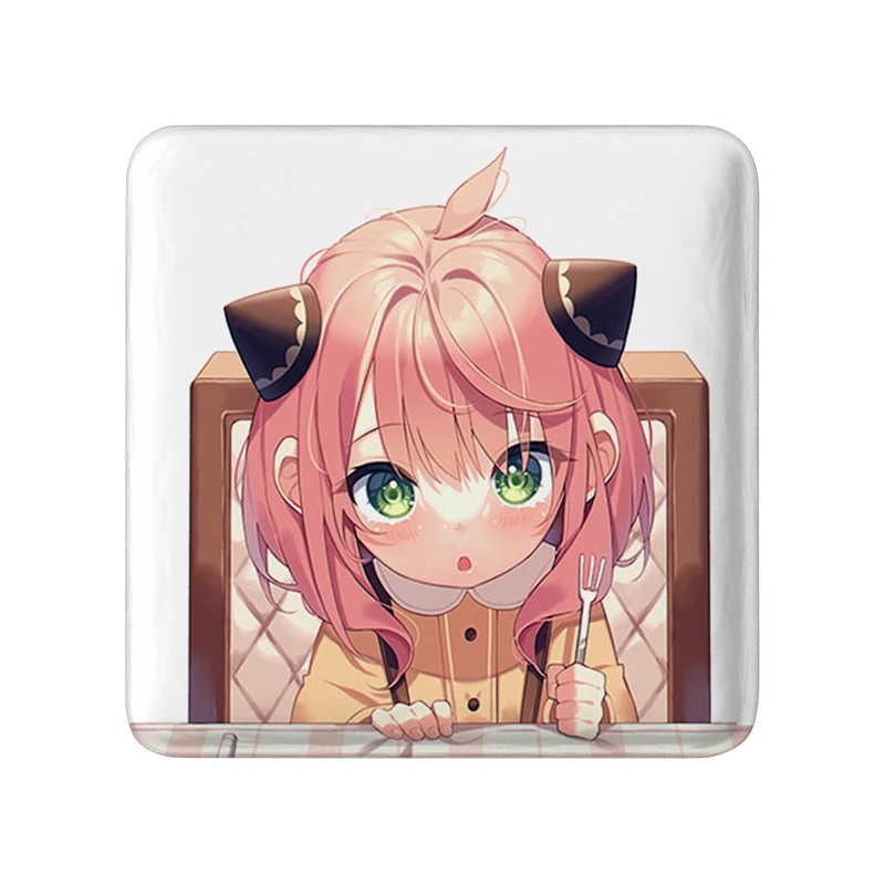 مگنت خندالو طرح انیا انیمه اسپای ایکس فمیلی Spy X Family  مدل مربعی کد 22191