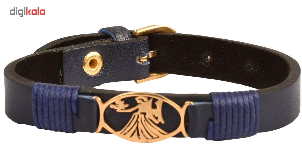 دستبند زنانه کهن چرم طرح تولد شهریور مدل BR41-11 -  - 2