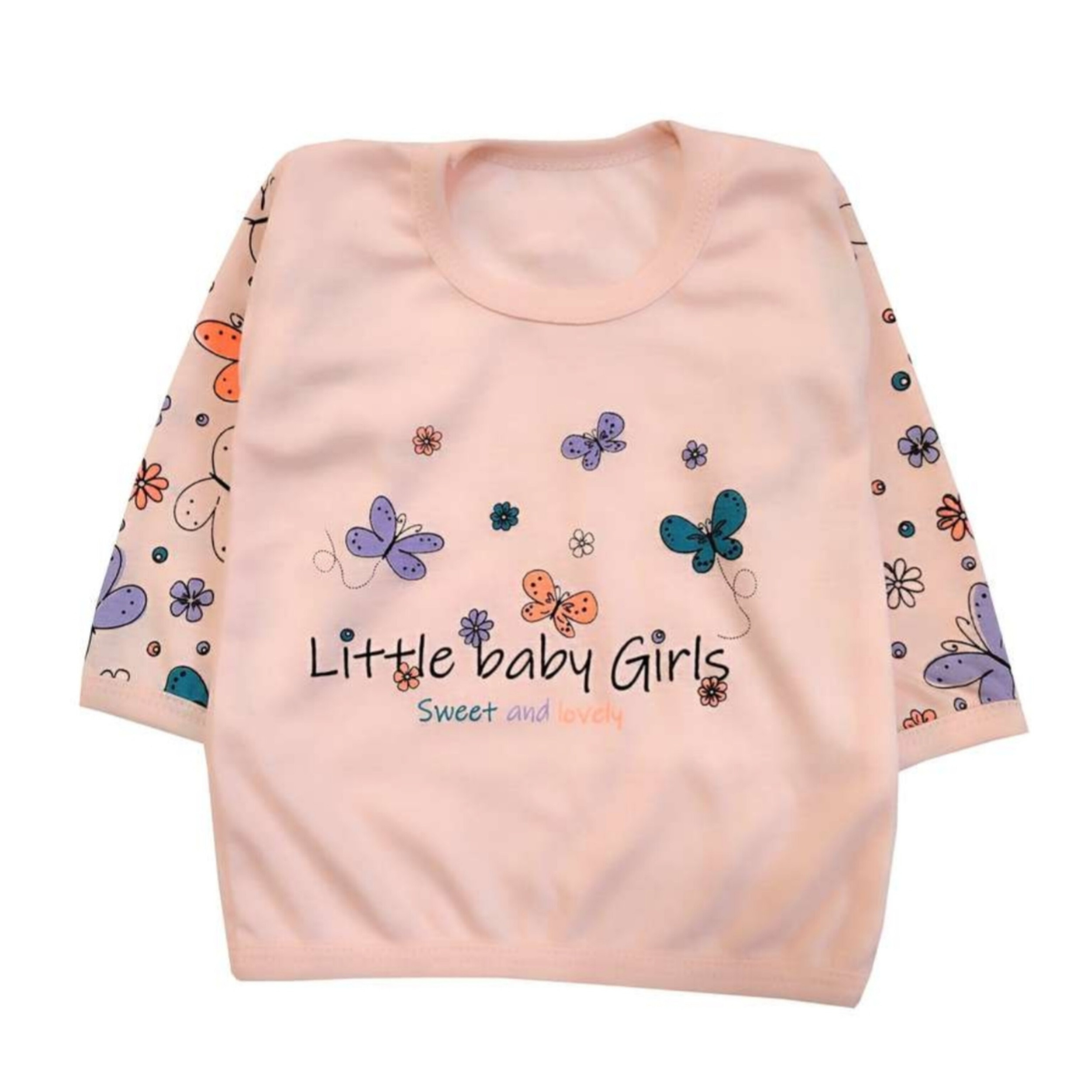 ست تی شرت و شلوار نوزادی مدل پروانه