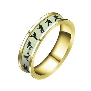 انگشتر ناکسیگو مدل شب تاب طرح کاراته کد RT15266