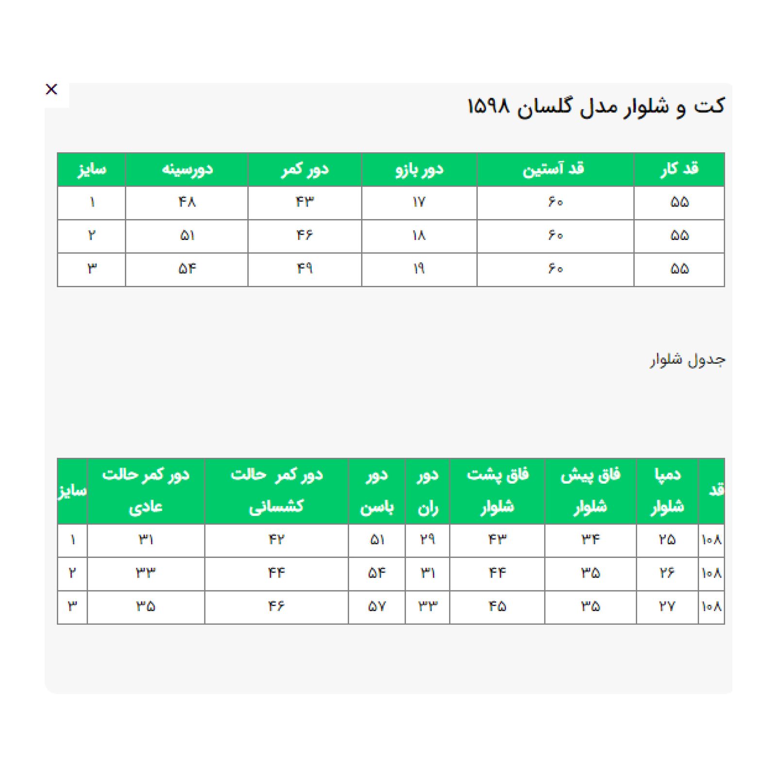 ست کت و شلوار زنانه السانا مدل گلسان کد 159871 -  - 10