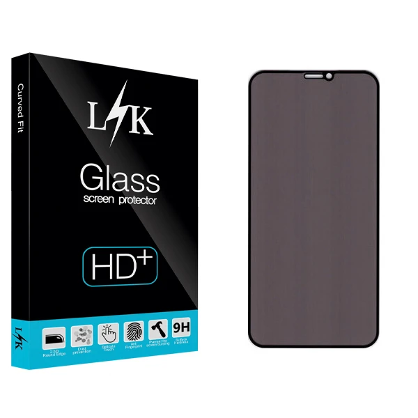 محافظ صفحه نمایش حریم شخصی ال کی مدل Hard glass مناسب برای گوشی موبایل اپل Iphone 11 Pro / X / 10