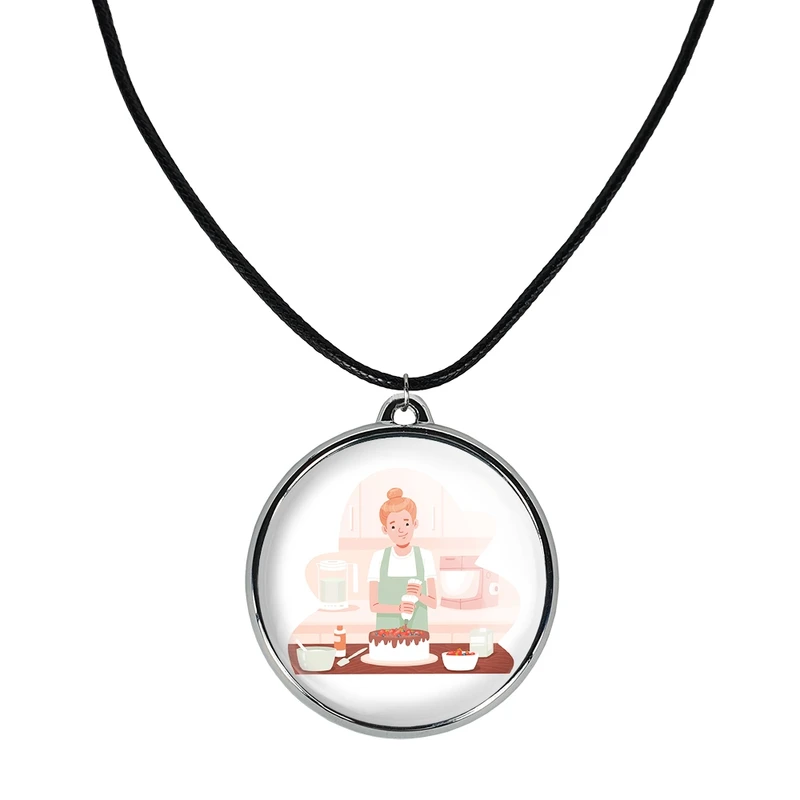 گردنبند خندالو مدل کیک و شیرینی پزی کد 3668436685