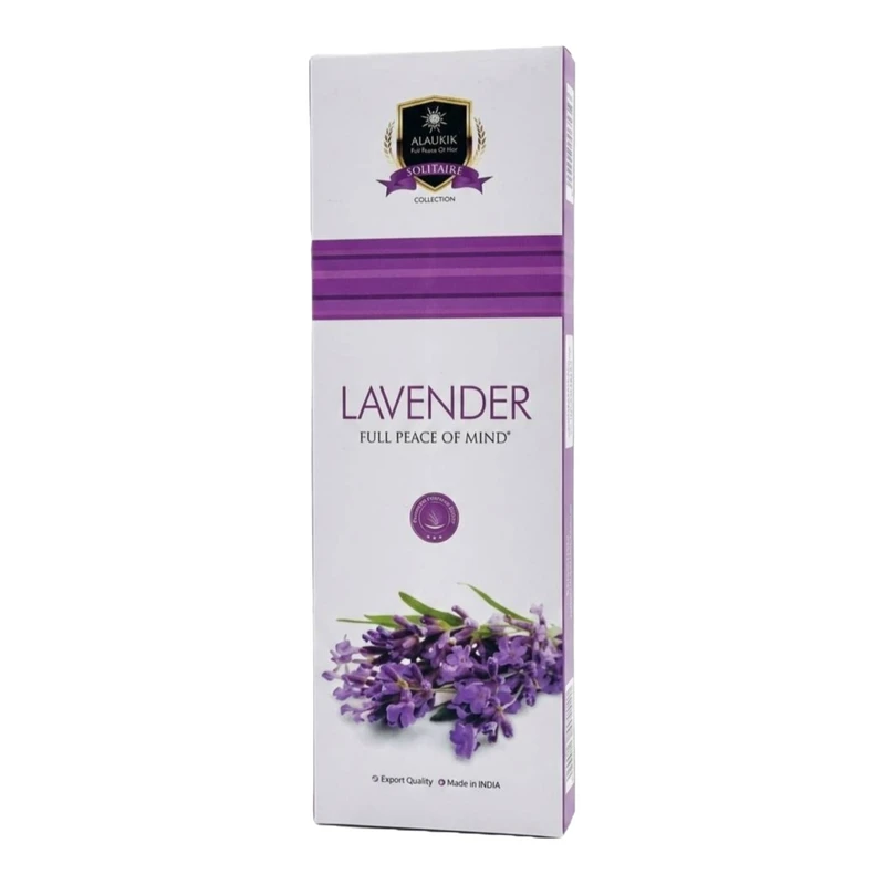 عود دست‌ساز آلاکیک مدل Alaukik Lavender رایحه اسطوخودوس بسته 50 عددی
