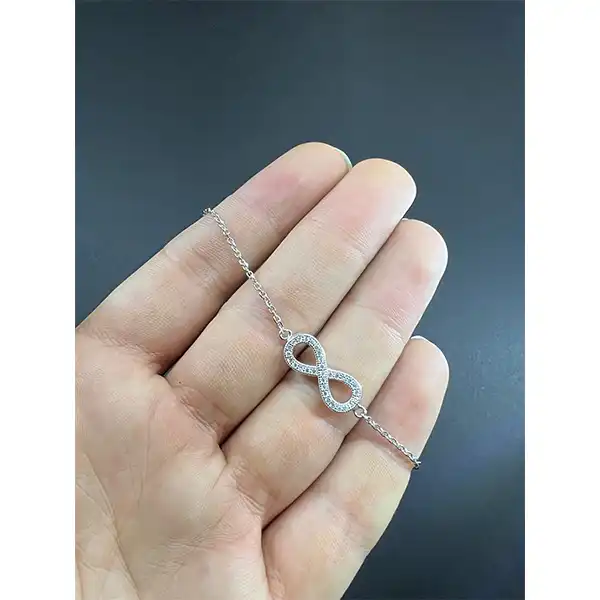 دستبند نقره زنانه مدل اسپرت بینهایت کد 29966