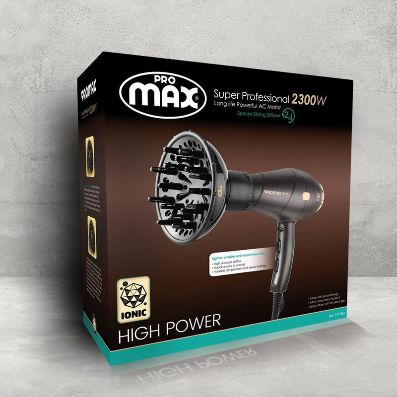 سشوار حرفه ای پرومکس مدل 7415D دیسپانسر دار