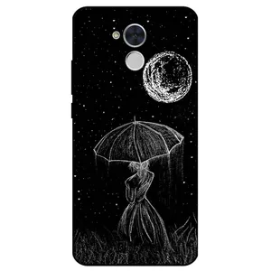 Megafone Girl and Moon 1369 Cover For Honor V9 Play / 6C Pro