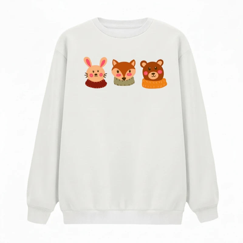 سویشرت زنانه مدل حیوانات کد v3 