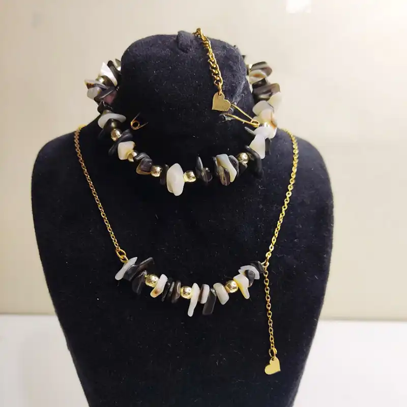 نیم ست زنانه مدل زنجیری صدفی