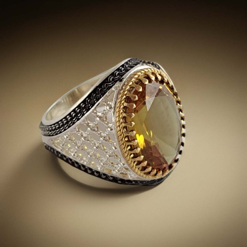 انگشتر نقره مردانه ملک زیور مدل الکساندریت کد 317 انگشتر نقره مردانه ملک زیور مدل الکساندریت کد 317