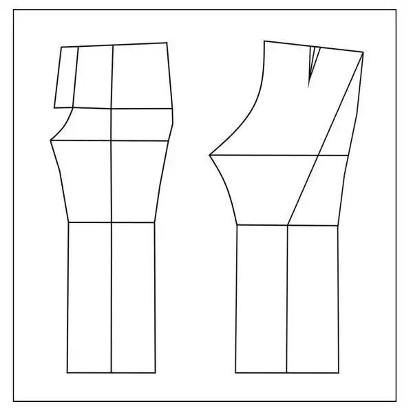 الگو آماده خیاطی بالاتنه و آستین و شلوار زنانه متد مولر کد 9 سایز 52