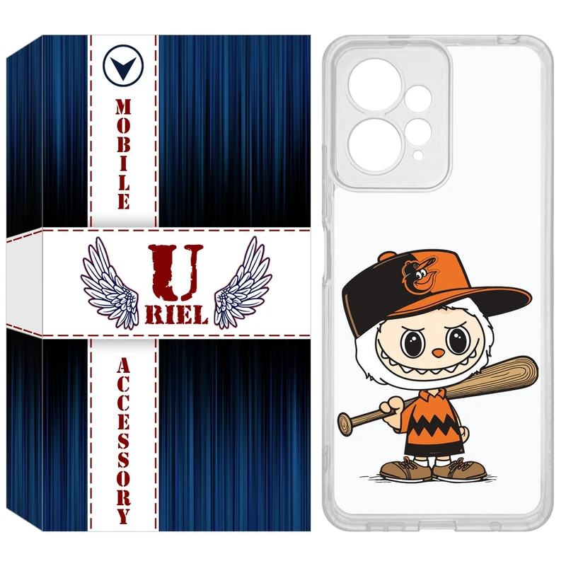 کاور یوریل مدل Clear کد 128 طرح Labubu مناسب برای گوشی موبایل شیائومی Redmi Note 12 4G