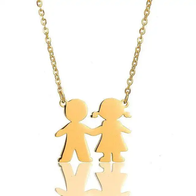 گردنبند طلا 18 عیار زنانه مدل زوج