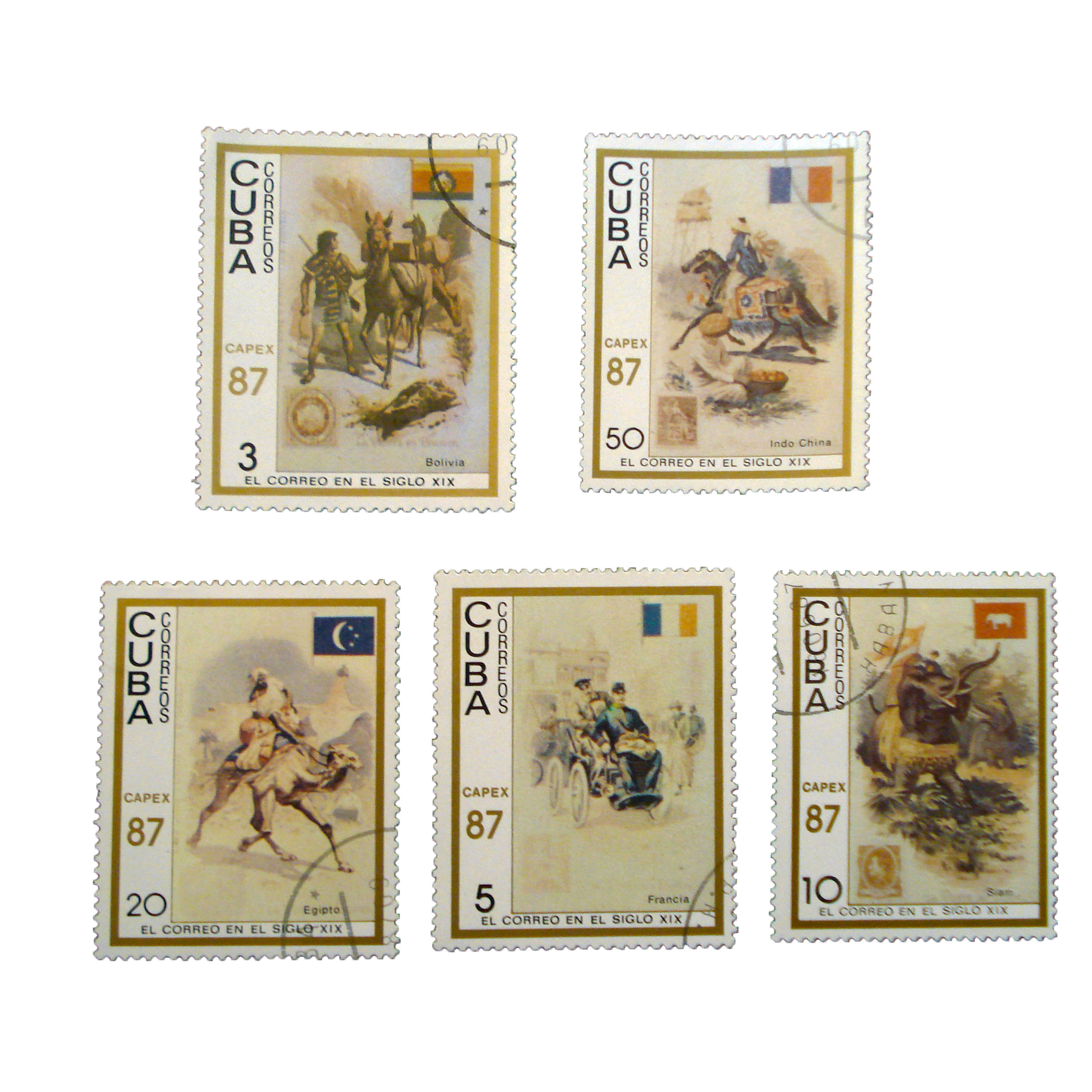 تمبر یادگاری مدل ملل کد h-704 مجموعه 5 عددی