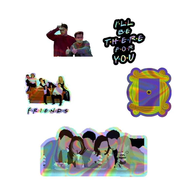 استیکر لپ تاپ  موندیکس طرح friends کد 2901 مجموعه 5 عددی