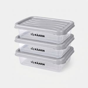 ظرف نگهدارنده پلاستیکی کارین مدل بهسا مناسب فریز بسته 3 عددی
