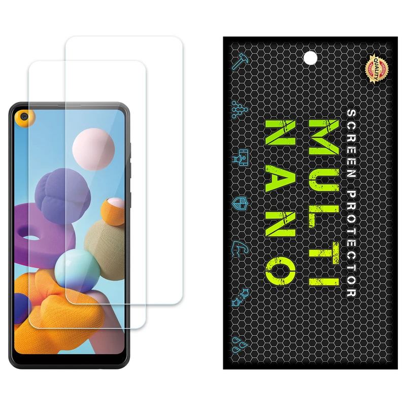 محافظ صفحه نمایش مولتی نانو مدل X-S2N مناسب برای گوشی موبایل سامسونگ Galaxy A21 بسته دو عددی