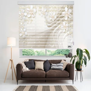 پرده زبرا زیو مدل 3D-1203 سایز 150x150 سانتی متر