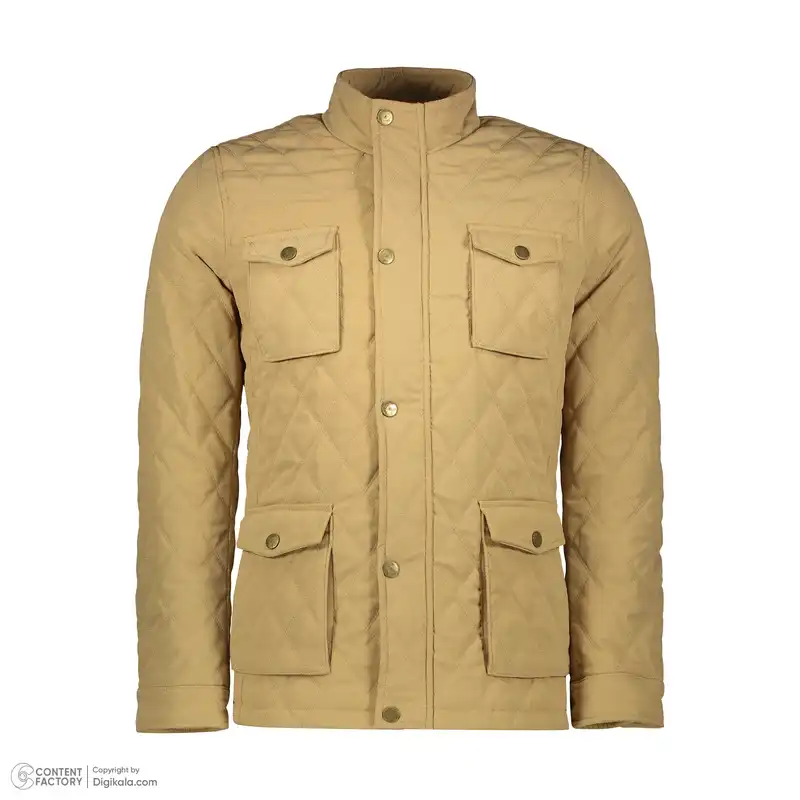 کاپشن مردانه پاتن جامه مدل شمعی 111021020276122 رنگ کرم