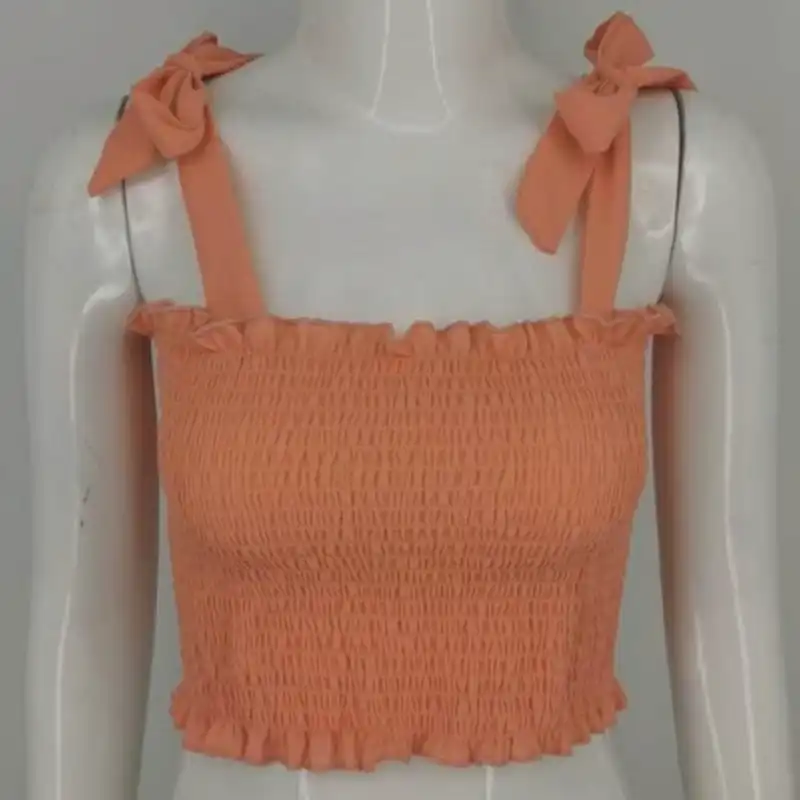 کراپ‌تاپ زنانه مدل آندریا رنگ نارنجی