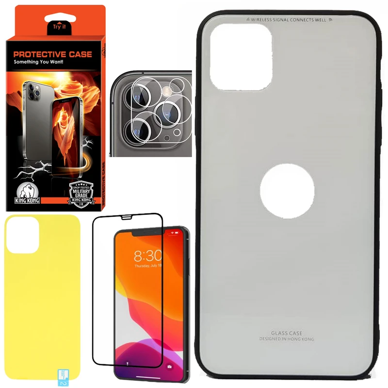 کاور کینگ کونگ مدل CVRGLS-II مناسب برای گوشی موبایل اپل Iphone 11 Pro به همراه محافظ صفحه نمایش و محافظ پشت گوشی