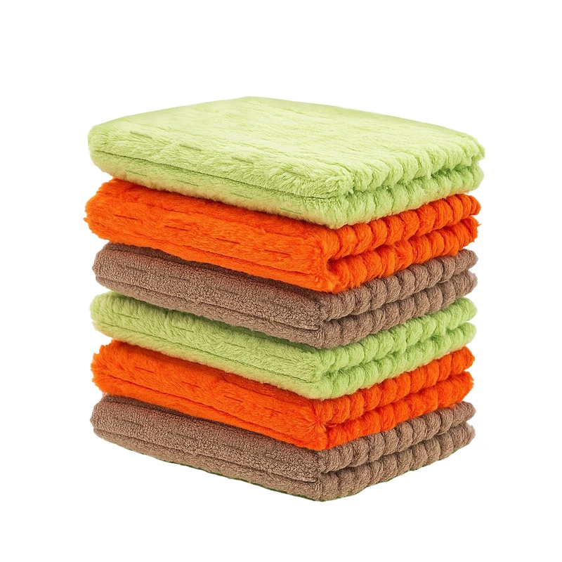 دستمال نظافت خانه و آشپزخانه حوله-ای، میکروفایبر دکین مدل cleaning wipes بسته 6 عددی