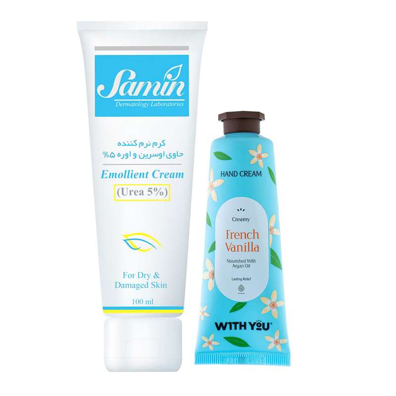 کرم نرم کننده ثمین مدل اوسرین حجم 100 میلی لیتر به همراه کرم مرطوب کننده ویت یو مدل French Vanilla حجم 50 میلی لیتر 