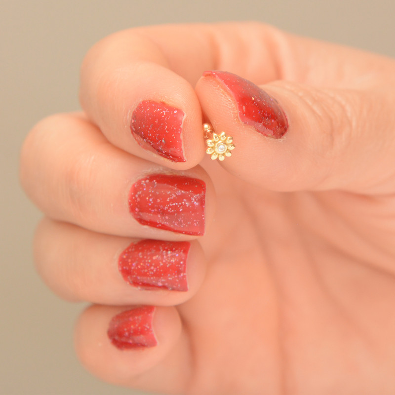 پیرسینگ طلا 18 عیار زنانه طلای مستجابی کد 8