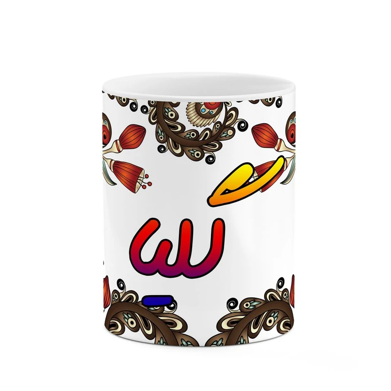 ماگ کاکتی مدل اسم گلیا طرح سنتی گل و بته کد mgh46828