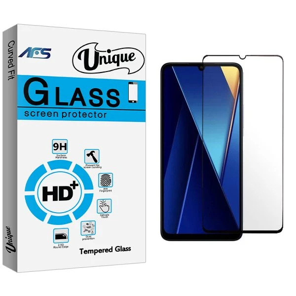 محافظ صفحه نمایش شیشه ای ای اف اس مدل Unique مناسب برای گوشی موبایل شیائومی Poco C65