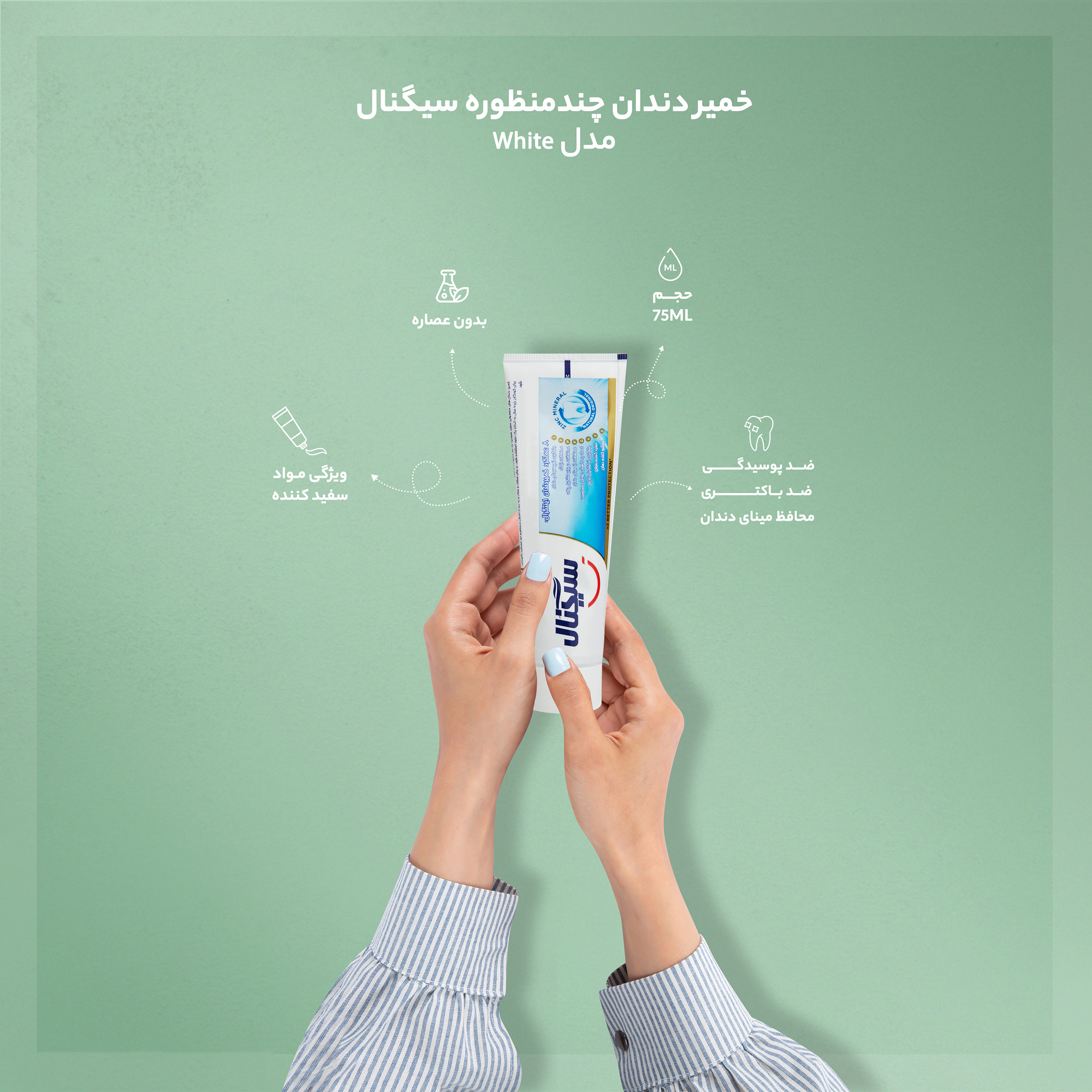 خمیر دندان چند منظوره سیگنال مدل White حجم 75 میلی لیتر