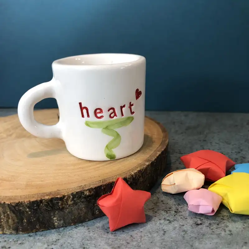 قهوه خوری سرامیکی مدل قلب