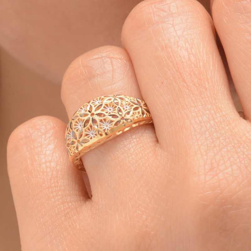 نیم ست طلا 18 عیار زنانه طلای مستجابی مدل آوا کد 67138