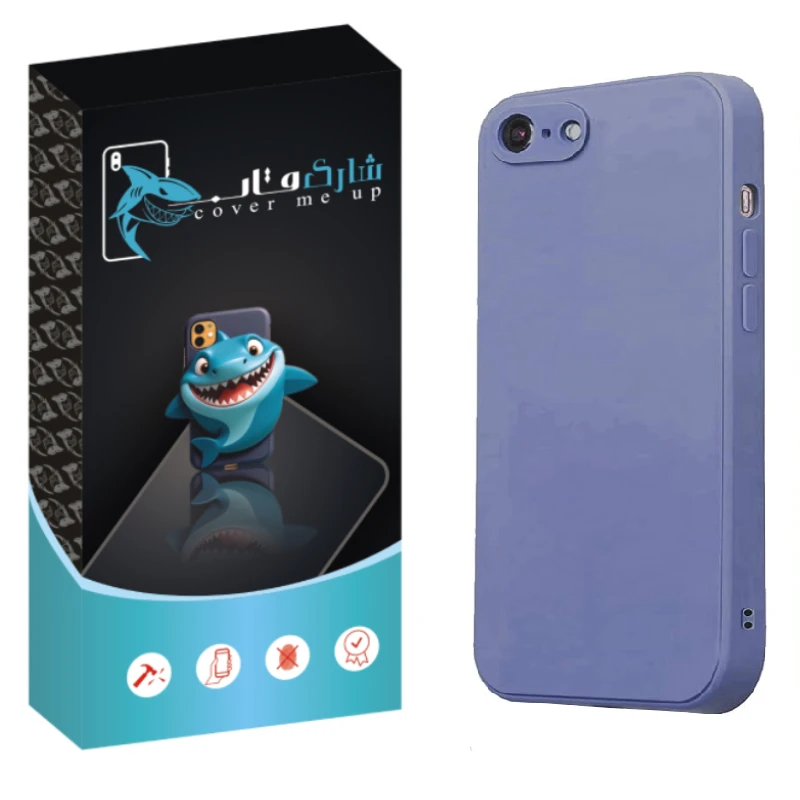 کاور شارک قاب مدل سیلیکونی پاک کنی مناسب برای گوشی موبایل اپل iPhone 7 / 8