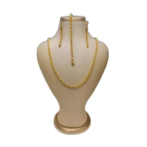 نیم ست طلا 18 عیار زنانه گالری طلای پرنسس مدل طنابی 005