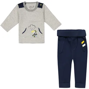 ست تی شرت و شلوار نوزادی نیلی مدل toga