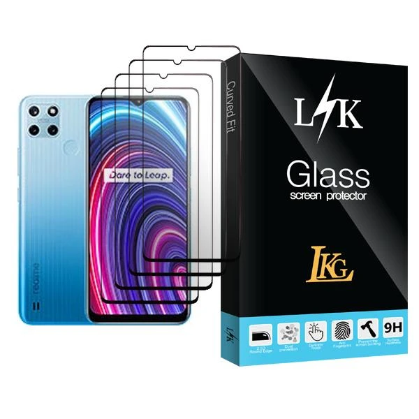 محافظ صفحه نمایش ال کا جی مدل LK Glass MIX004 مناسب برای گوشی موبایل ریلمی C25Y بسته چهار عددی