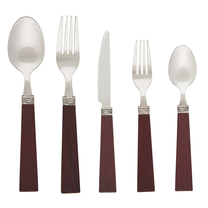 سرویس قاشق چنگال 30 پارچه سیلویا مدل 56-24 Wood