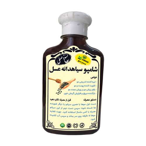 شامپو تقویت کننده و ترمیم کننده مو سبغ مدل سیاهدانه عسل حجم 250 میلی لیتر