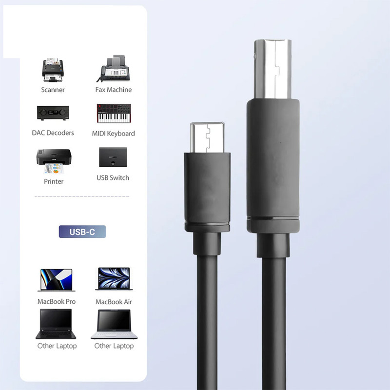 کابل USB-C پرینتر ای نت مدل En-BC0150 طول 1.5 متر