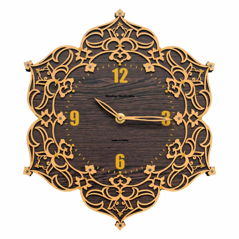ساعت دیواری ملکیان طرح اسلیمی مشبک کد 19