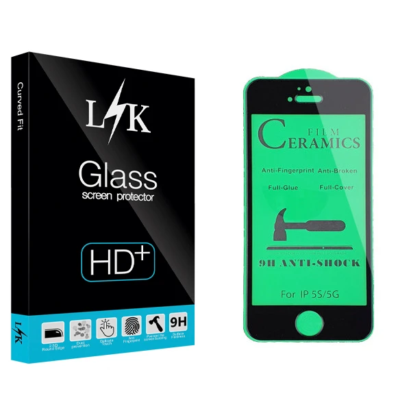 محافظ صفحه نمایش سرامیکی ال کی مدل +LITE مناسب برای گوشی موبایل اپل iPhone 5s