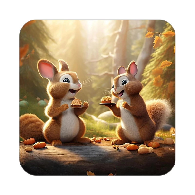 زیر لیوانی کاکتی طرح حیوانات کارتونی مدل mp28707