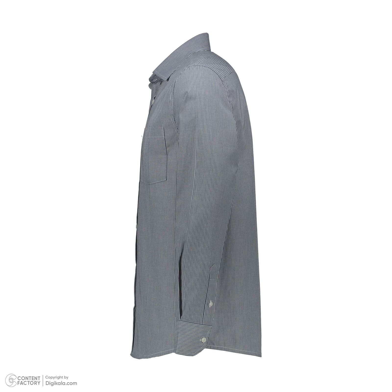 پیراهن آستین بلند مردانه پاتن جامه مدل کلاسیک 102721030162276 طرح راه راه -  - 4