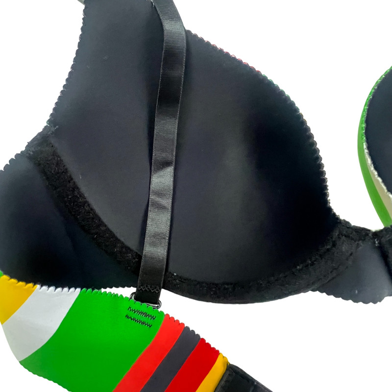 ست شورت و سوتین زنانه مدل لیزری رنگین کمانی