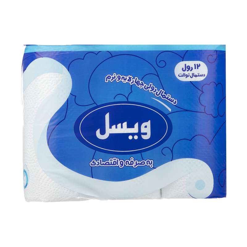 دستمال توالت ویسل مدل 03 بسته 12 عددی