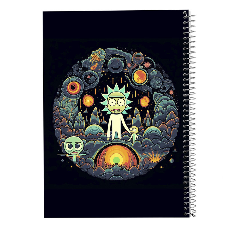 دفتر مشق 100 برگ مدوپد مدل ریک اند مورتی rick&morty کد DF10819